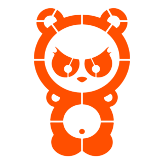 Dangerous Panda Decal (Orange)